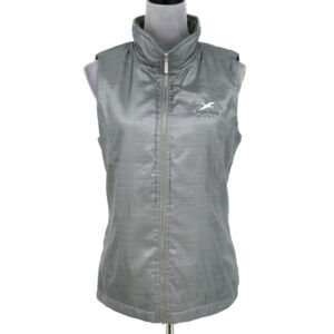 Gear for Sports Vest Womens Medium Gray Softshell Zip Fleece Lined Farm Neck